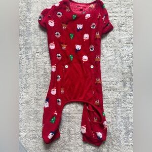 Holiday winter Christmas pajamas for pet dog cat size L family set available